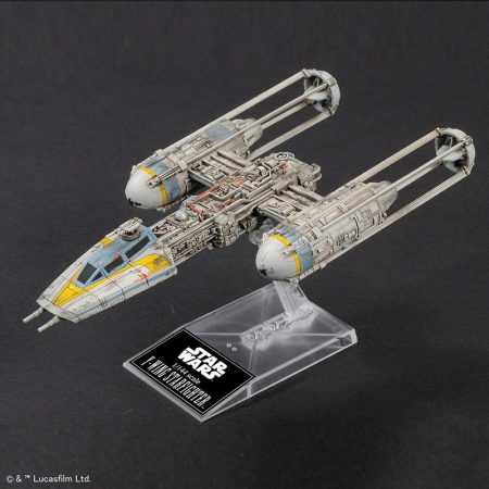 Bandai 0228377 Star Wars 1/144 X-Wing Starfighter & Y-Wing StarfighterKit de montaje en plástico por presión, no necesita pegamento.Incluye pedestal para las maquetas.