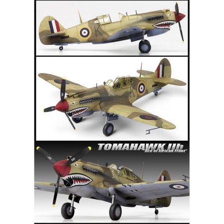 academy 12235 Tomahawk IIb Ace of African Front 1/48Kit en plástico para montar y pintar.Hoja de calcas con 4 decoraciones