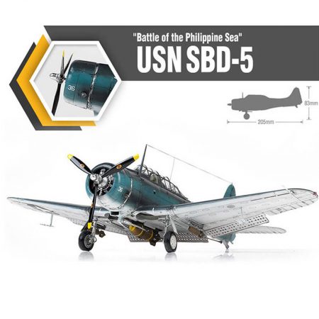 academy 12329 USN SBD-5 Battle of the Philippine Sea 1/48Kit en plástico para montar y pintar.Incluye piezas en fotograbado y mascarillas