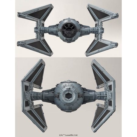 bandai 0208099 Star Wars 1/72 Tie InterceptorKit de montaje en plástico por presión, no necesita pegamento.Incluye figura del piloto y pedestal.