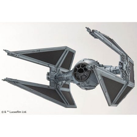 bandai 0208099 Star Wars 1/72 Tie InterceptorKit de montaje en plástico por presión, no necesita pegamento.Incluye figura del piloto y pedestal.