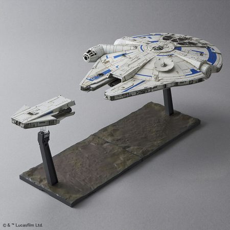 bandai 0225754 Star Wars 1/144 Millennium Falcon Lando Calrissian VersionKit de montaje en plástico por presión, no necesita pegamento