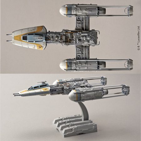 bandai 02196694 Star Wars 1/72 Y-Wing StarfighterKit de montaje en plástico por presión, no necesita pegamento.