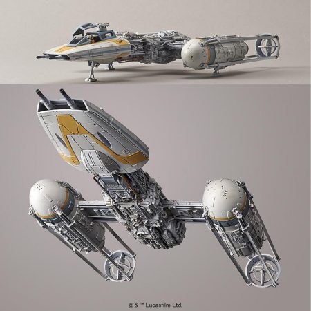 bandai 02196694 Star Wars 1/72 Y-Wing StarfighterKit de montaje en plástico por presión, no necesita pegamento.