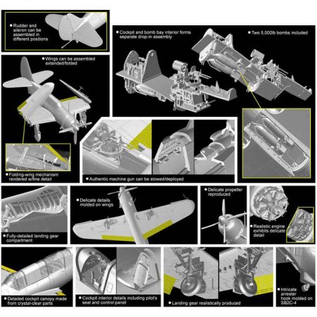 dragon 5103 SB2C-4 Helldiver 1/72Golden Wings SeriesKit en plástico para montar y pintar.Incluye piezas en fotograbado.