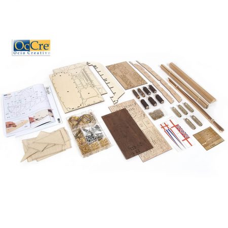 occre 12005 HMS Beagle 1/80Kit de construcción tradicional en madera, casco por cuadernas con doble forro