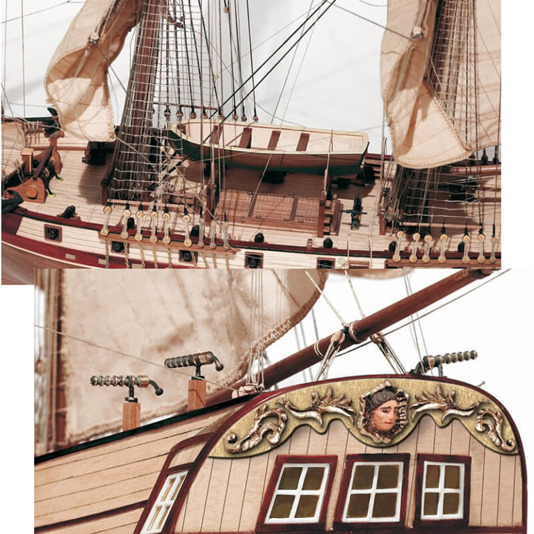 Maquette De Bateau Occre 13600 Corsair, Brigantin - Kit De Construction En Bois Pour Modélisme Naval - Pièces Détaillées
