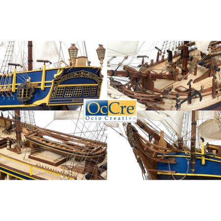 occre 14006 Fragata HMS Bounty 1/45 Kit de construcción tradicional en madera, casco por cuadernas con doble forro