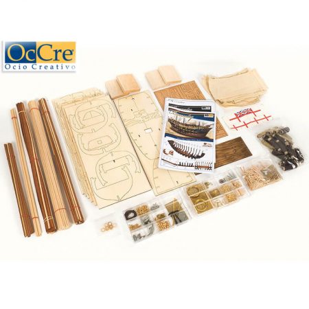 occre 14006 Fragata HMS Bounty 1/45 Kit de construcción tradicional en madera, casco por cuadernas con doble forro