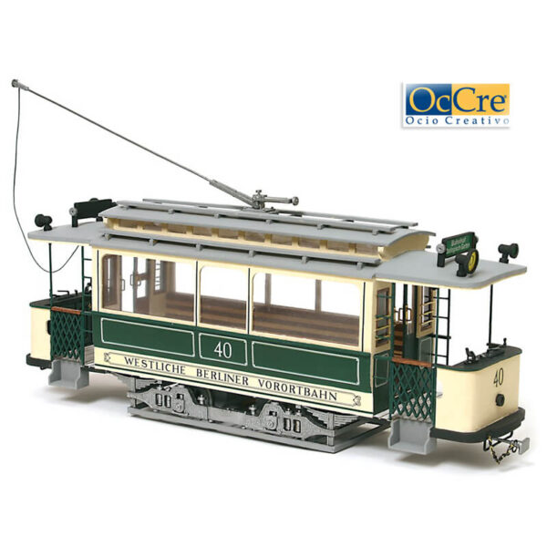 occre 53004 Tranvía Berlín 1/24 Kit de montaje en madera y metal, de dificultad media.