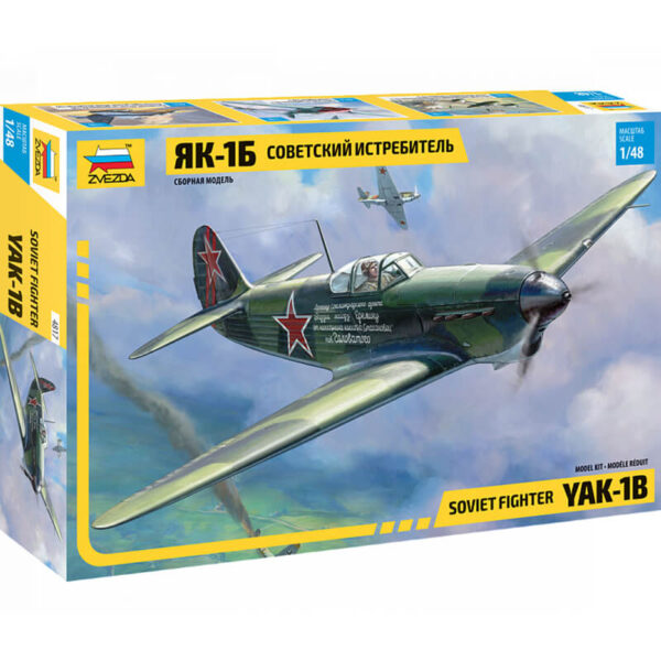 zvezda 4817 Soviet Fighter Yak-1B 1/48Kit en plástico para montar y pintar