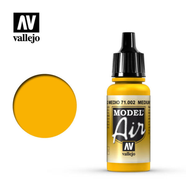MA 71002 Amarillo Medio - Medium YellowLa gama de colores Model Air ha sido desarrollada específicamente para su uso en aerografía.