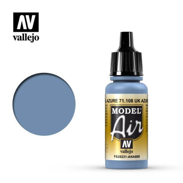 MA 71108 UK Azul Azure - UK Azure Blue 17ml FS35231 ANA609 Esta formada por una amplia selección de colores primarios y militares desde la 1ªGM hasta la actualidad