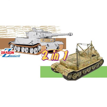 dragon 6869 Panzerkampfwagen VI(P) / Bergepanzer Tiger(P) 2in1Kit en plástico para montar y pintar