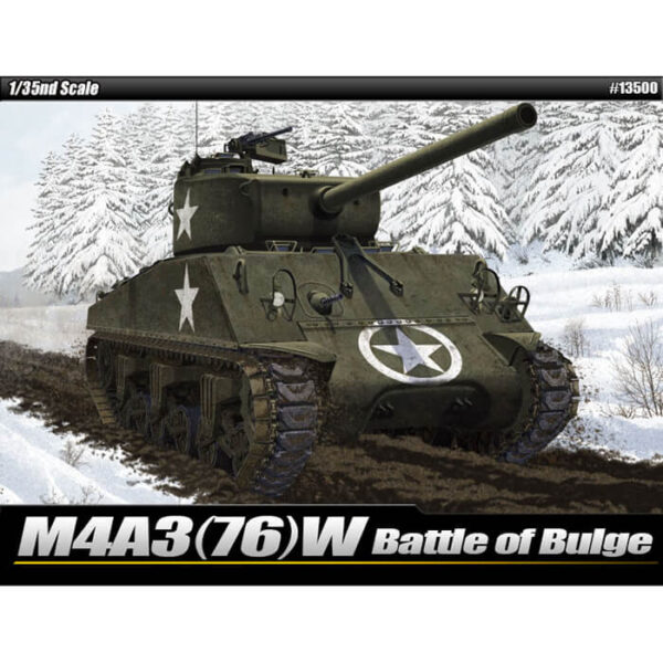 Academy 13500 Sherman M4A3 (76)W Battle of the Bulge Escala 1/35