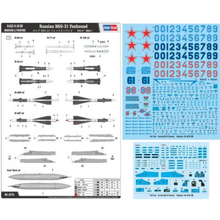 hobby boss 81753 Russian MiG-31 Foxhound Maqueta Escala 1/48