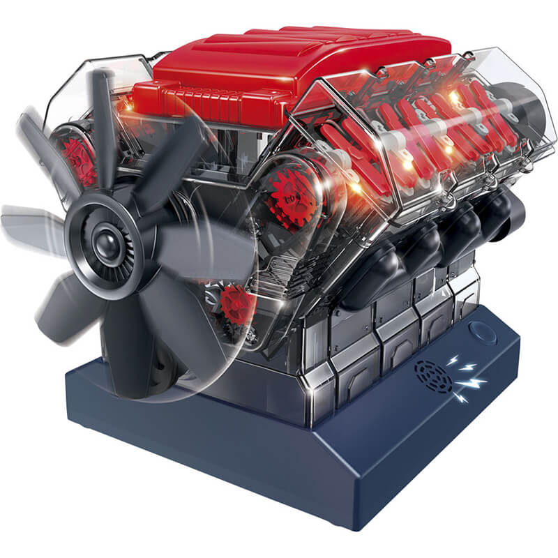 Maqueta Motor V8. Motorizado. Con Luz y Sonido.