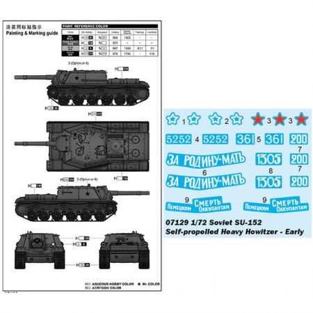 trumpeter 07129 Soviet SU-152 Self-propelled Heavy Howitzer Early maqueta escala 1/72