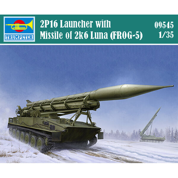 trumpeter-09545-2P16-Launcher-with-Missile-of-2k6-Luna-FROG-5-maqueta-escala-1-35-modelo Escala 1/35
