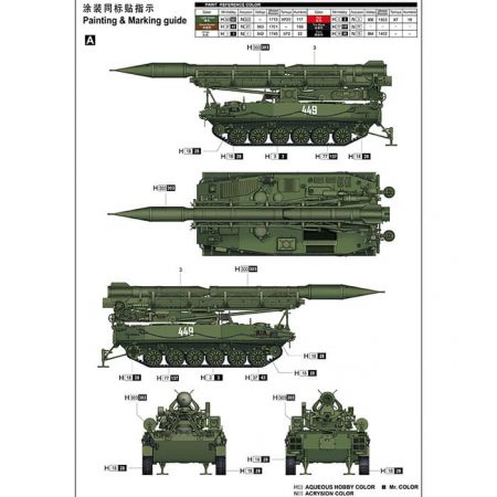 trumpeter-09545-2P16-Launcher-with-Missile-of-2k6-Luna-FROG-5-maqueta-escala-1-35-modelo Escala 1/35