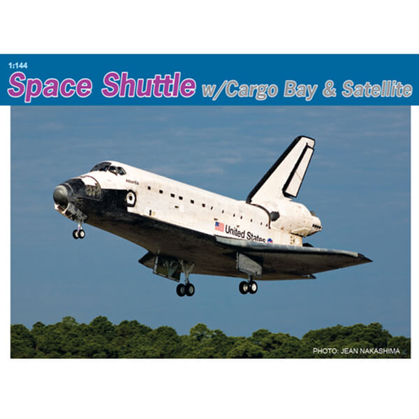 dragon 11004 Space Shuttle w/Cargo bay & Satellite maqueta de plástico escala 1/144