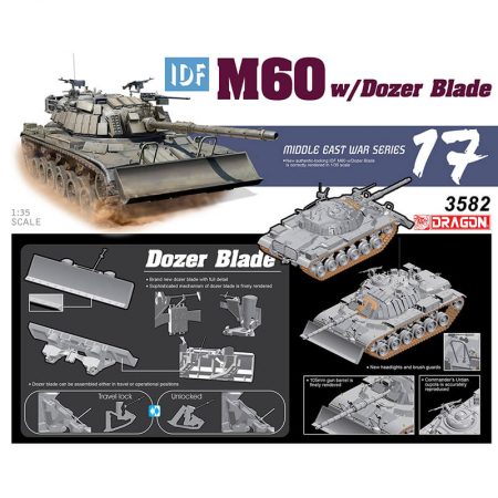 dragon 3582 IDF M60 w/Dozer Blade Middle East War Series maqueta escala 1/35