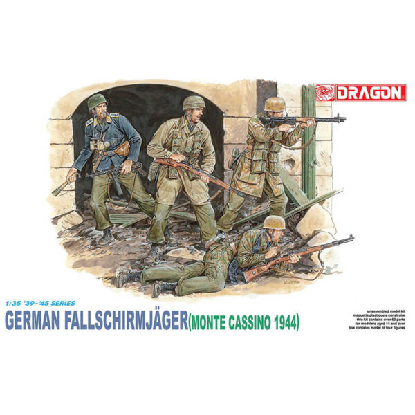 dragon 6005 GERMAN FALLSCHIRMJAGER (MONTE CASSINO 1944) Kit en plástico para montar y pintar. figuras escala 1/35