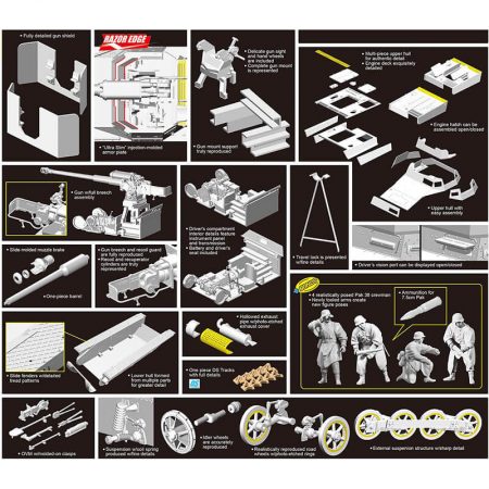 dragon 6781 Panzerjager IB mit StuK 40 L/48 w/Gun Crew maqueta escala 1/35