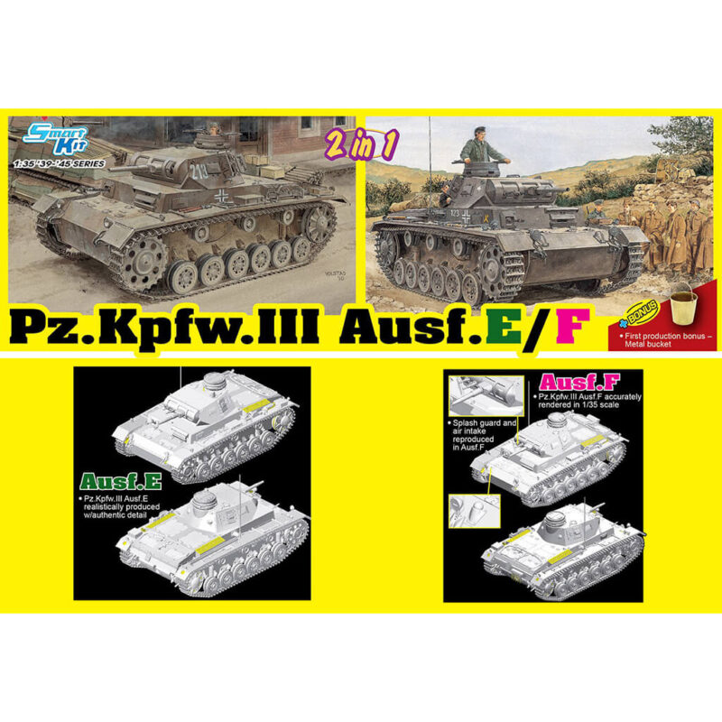 dragon 6944 Pz.Kpfw.III Ausf.E/F Smart kit 2in1 maqueta escala 1/35
