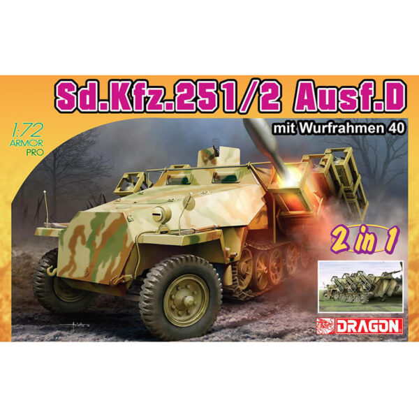 dragon model 7604 Sd.Kfz.251/2 Ausf.D mit Wurfrahmen 40 2 in 1 maqueta escala 1/72