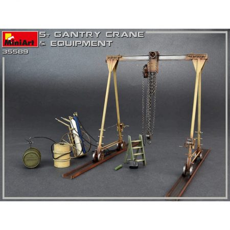 miniart 35589 5 Ton Gantry Crane & Equipement escala 1/35