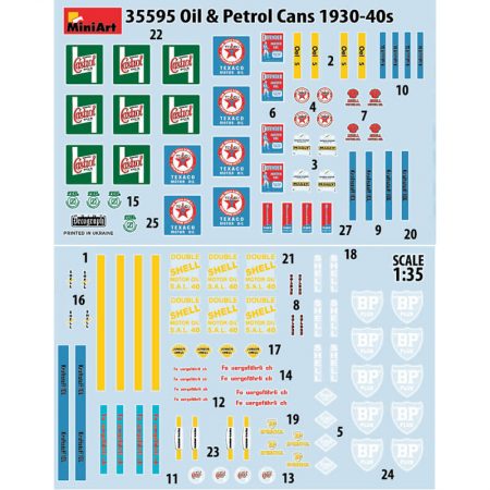 miniart 35595 Oil & Petrol Cans 1930-40s maqueta escala 1/35