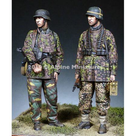 alpine miniatures 35268 WW2 German MG Team 12 SS Hitlerjugend figuras en resina escala 1/35