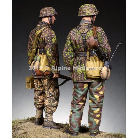 alpine miniatures 35268 WW2 German MG Team 12 SS Hitlerjugend figuras en resina escala 1/35