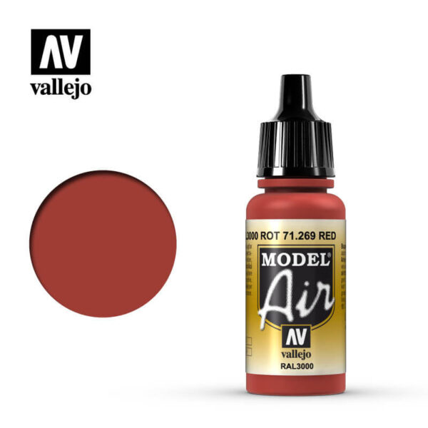 MA 71269 RAL3000 Rot - Red 17ml La gama de colores Model Air ha sido desarrollada específicamente para su uso en aerografíaMA 71269 RAL3000 Rot - Red 17ml La gama de colores Model Air ha sido desarrollada específicamente para su uso en aerografía