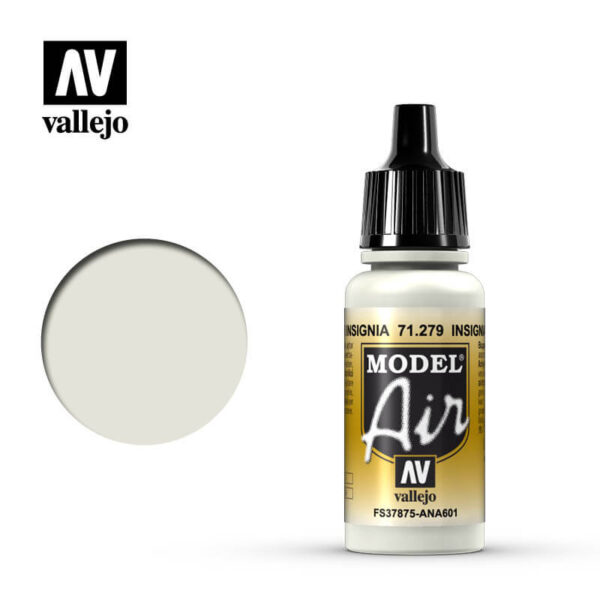 MA 71279 Blanco Insignia - Insignia White 17ml FS37875 ANA601 La gama de colores Model Air ha sido desarrollada específicamente para su uso en aerografía