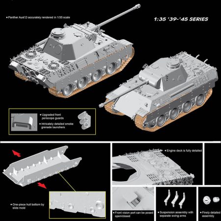 dragon 6940 Sd.Kfz.171 Panther Ausf.D & Pantherturm maqueta escala 1/35