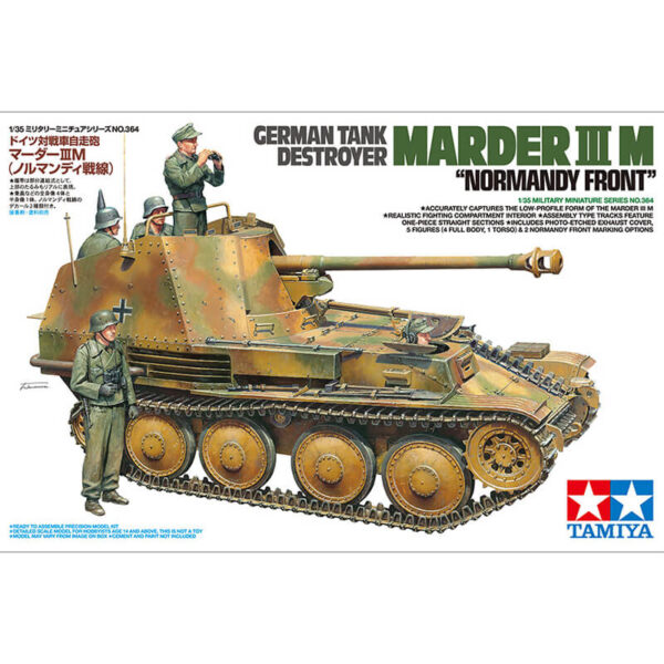 tamiya 35364 German Tank Destroyer Marder III Ausf.M Normandy Front maqueta escala 1/3