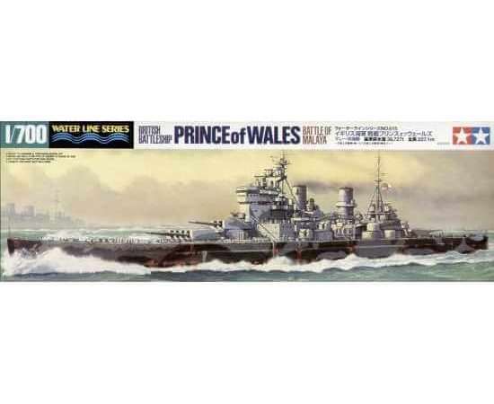 Tamiya 31615 British Battleship Prince of Wales Battle of Malaya maqueta escala 1/700