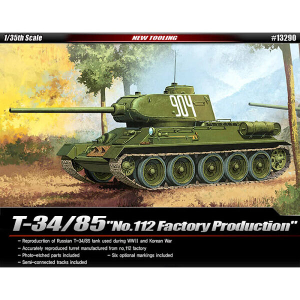 academy 13290 Russian T-34/85 No. 112 Factory Production maqueta escala 1/35