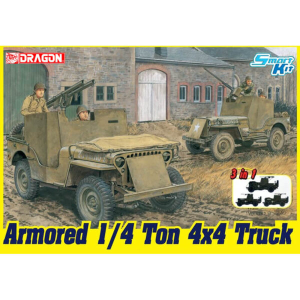 dragon 6727 Armored 1/4-Ton 4x4 Truck w/.50-cal Machine Gun 3in1 maqueta escala 1/35