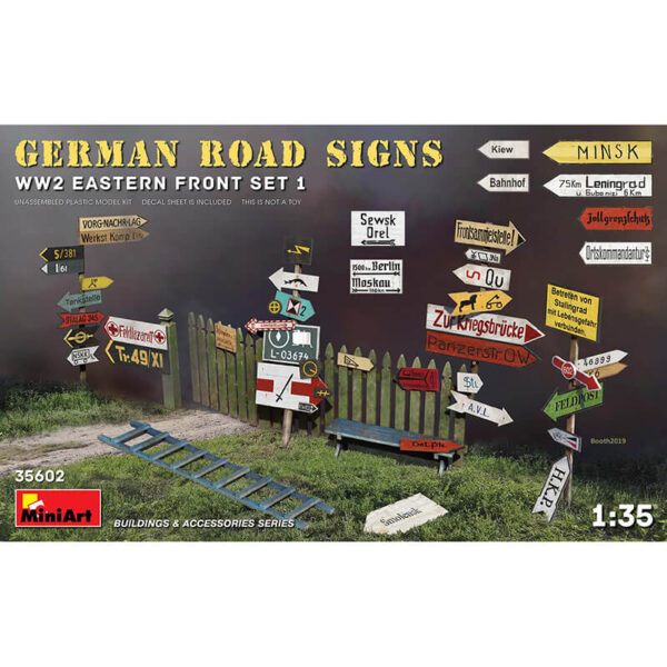 miniart model 35602 German Road Signs WW2 Eastern Front Set 1 maqueta escala 1/35