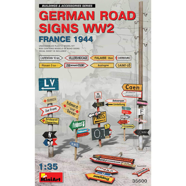 miniart models 35600 German Road Signs WW2 France 1944 escala 1/35