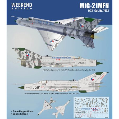 eduard 7452 MiG-21MFN Weekend Edition maqueta escala 1/72