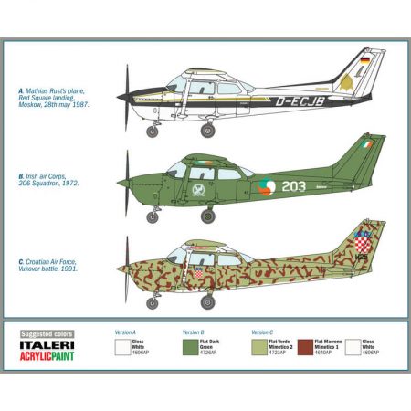 italeri 2764 CESSNA 172 SKYHAWK Aterrizaje en la Plaza Roja 1987 maqueta escala 1/48