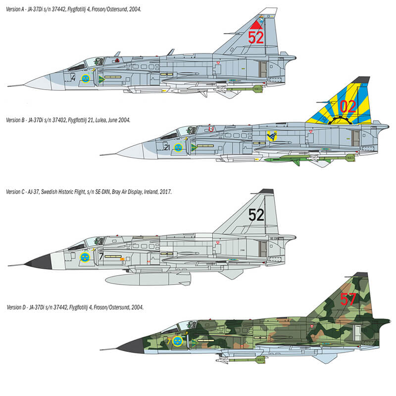 Italeri 1/48 SAAB JA 37/AJ 37 VIGGEN IT2785 – Sussex Model Centre