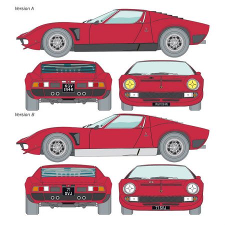 italeri 3649 Lamborghini Miura JOTA SVJ maqueta escala 1/24