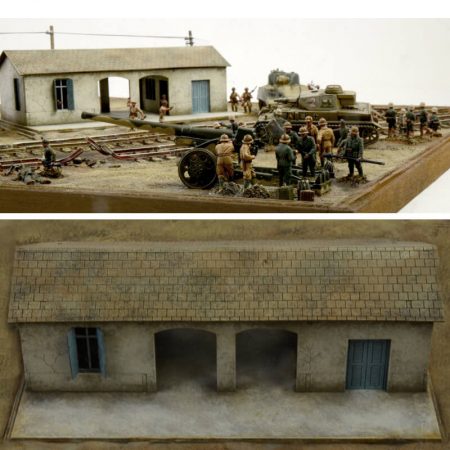 italeri 6181 El Alemain War Battle SetThe Railway Station diorama escala 1/72