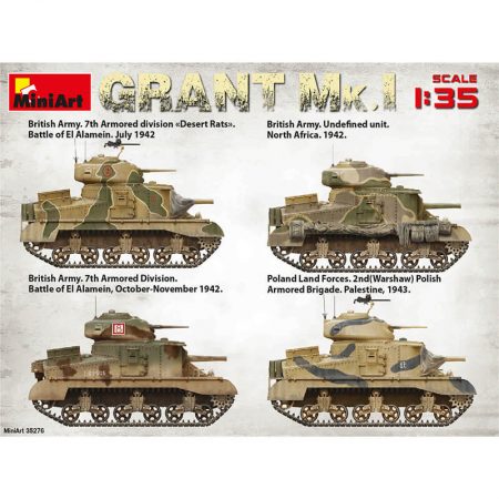 miniart 35276 Grant Mk.I British Medium Tank maqueta escala 1/35