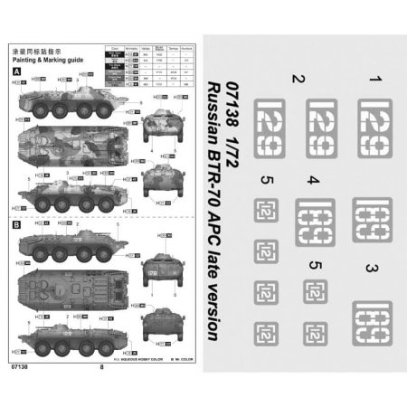 trumpeter 7138 Russian BTR-70 APC late version maqueta escala 1/72